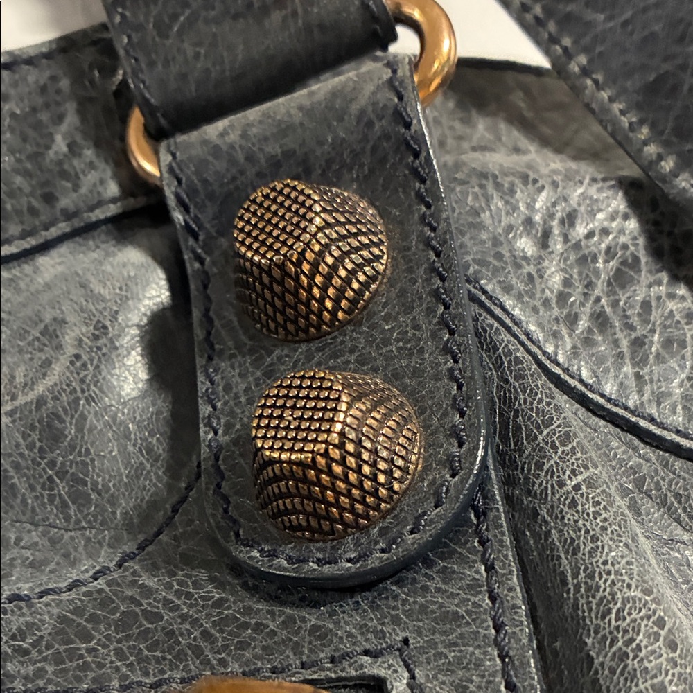 Balenciaga Dark Knight Lambskin Leather Giant 21 Rose Gold Motorcycle City Bag - Picture 3 of 15
